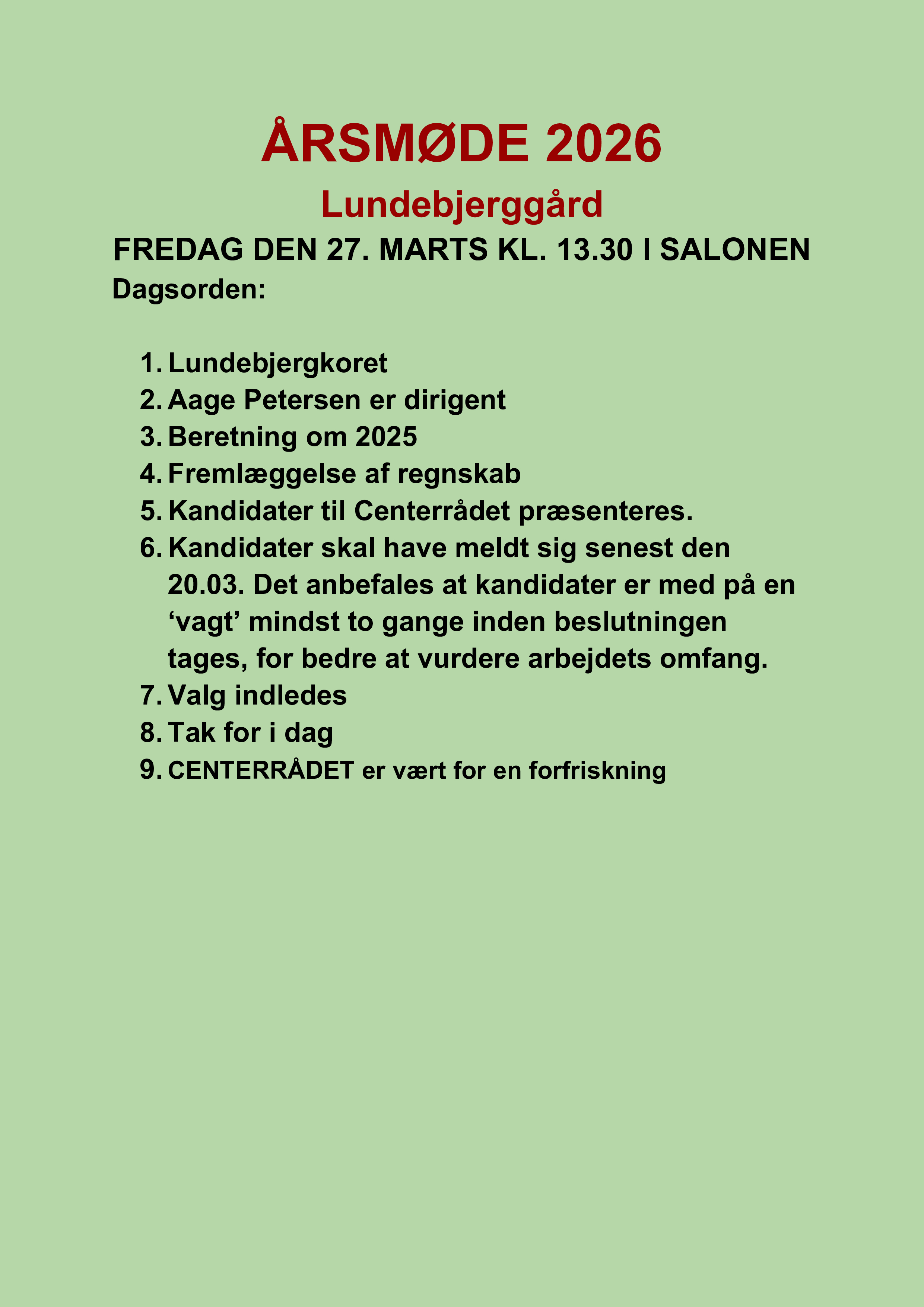 27. marts Årsmøde 2026